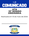 Ata da 13ª Sessão Ordinária