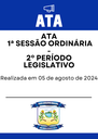 Ata da 1ª Sessão Ordinária - 2º Período Legislativo