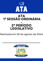 Ata da 1ª Sessão Ordinária - 2º Período Legislativo