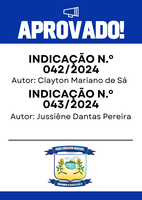 Confira as Indicação aprovada na 2ª Sessão Ordinária - 2º Período Legislativo