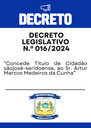 Decreto Legislativo N.º 016/2024