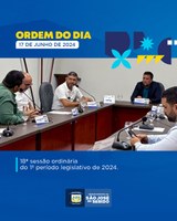 Ordem do Dia - 19ª Sessão Ordinária 