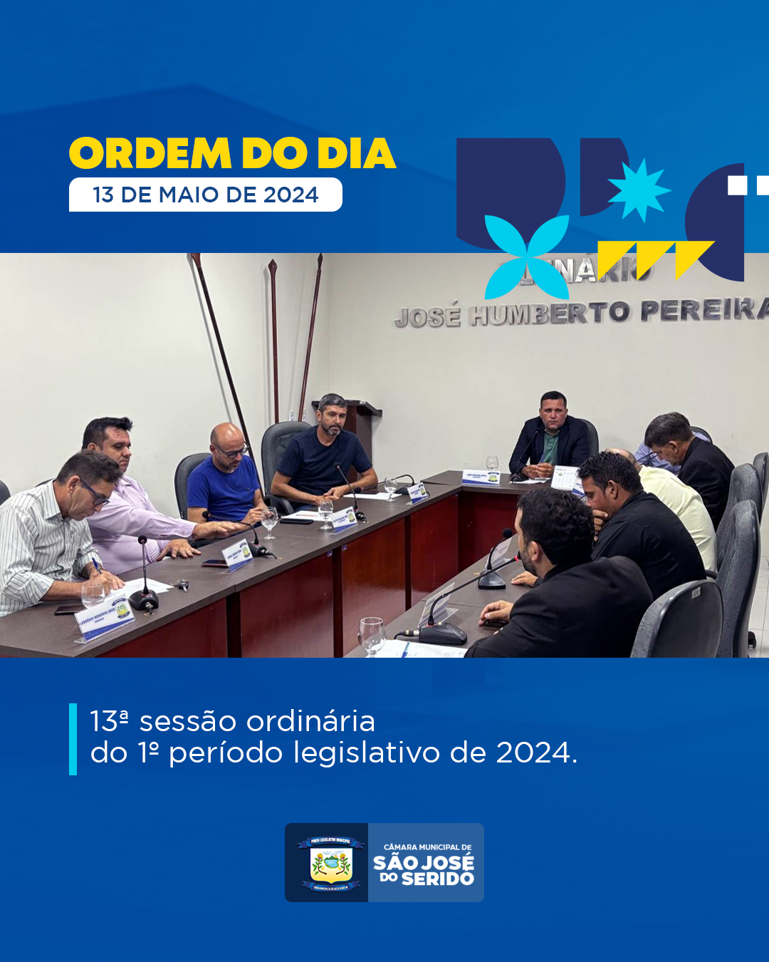 Ordem do dia - 13ª Sessão Ordinária