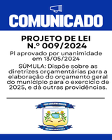 Projeto de lei n.º 009/2024 