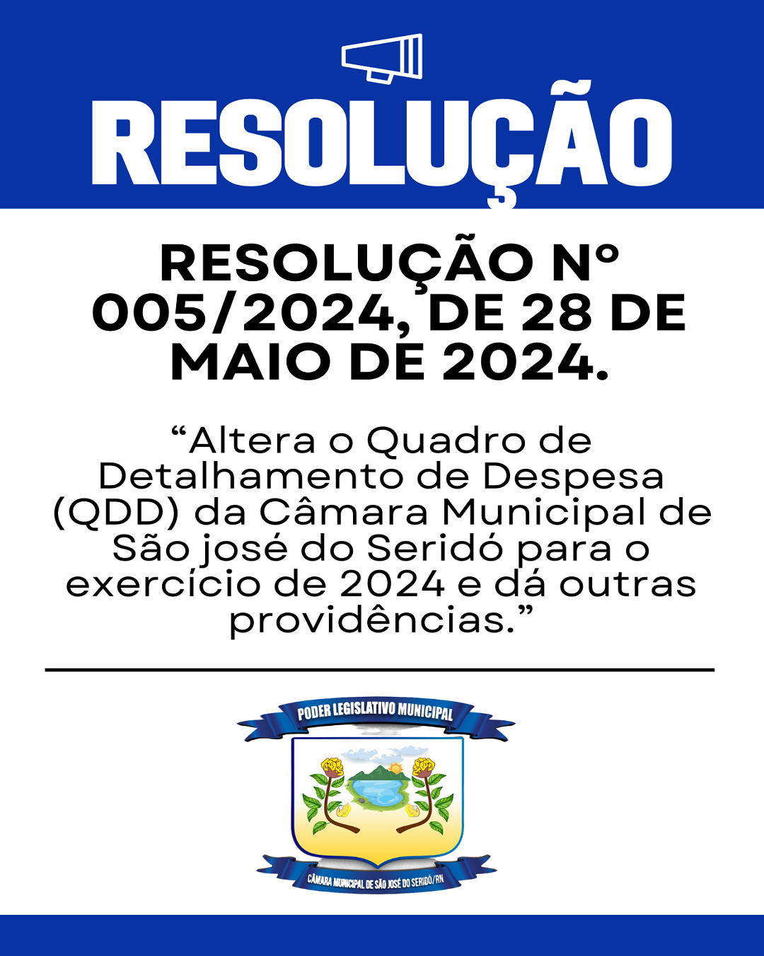 Resolução Nº 005/2024, de 28 de maio de 2024.