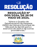 Resolução Nº 005/2024, de 28 de maio de 2024.